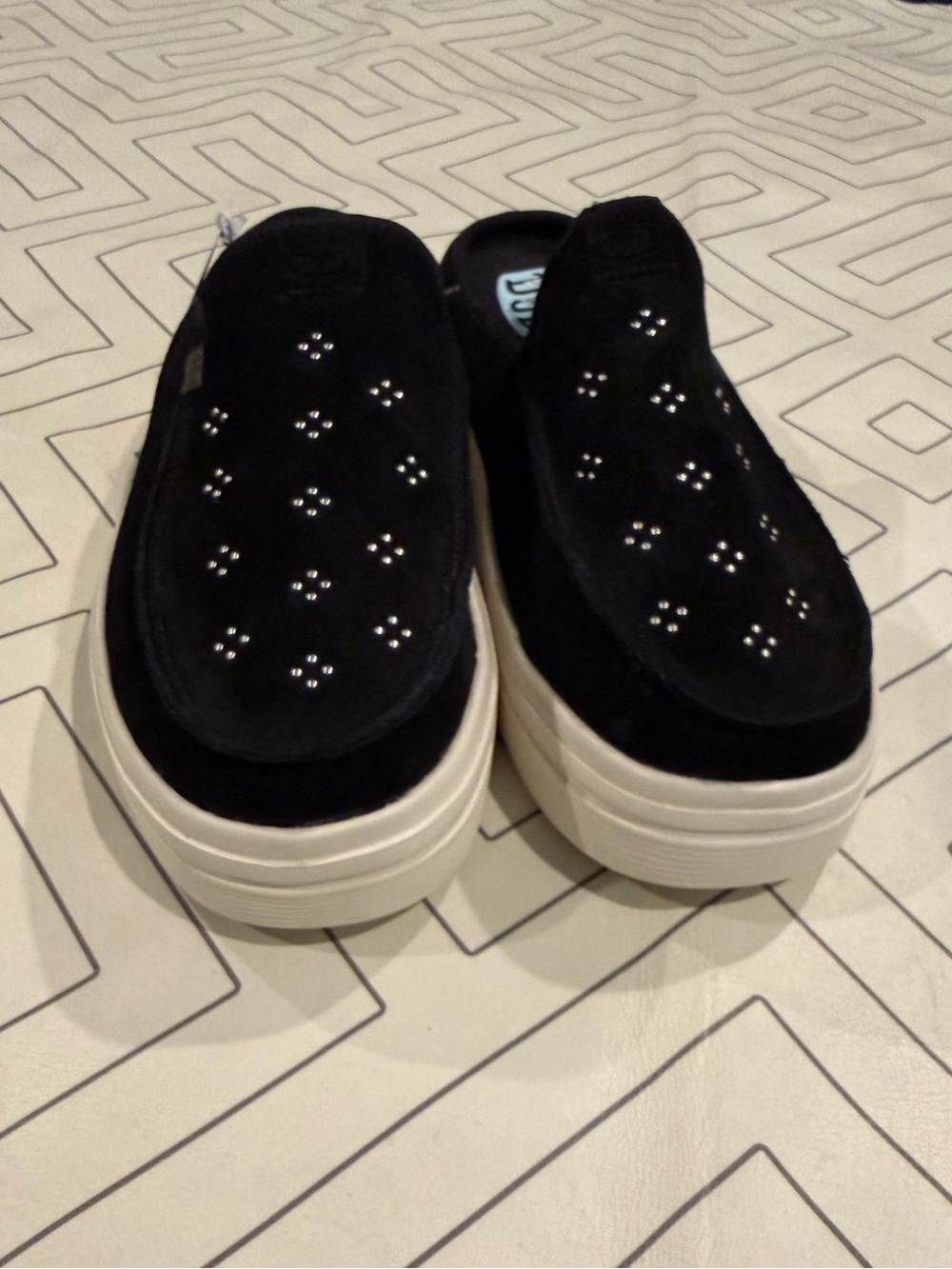 NWT Hey Dude Austin Lift Suede Stud Slip Ons - Picture 7 of 15